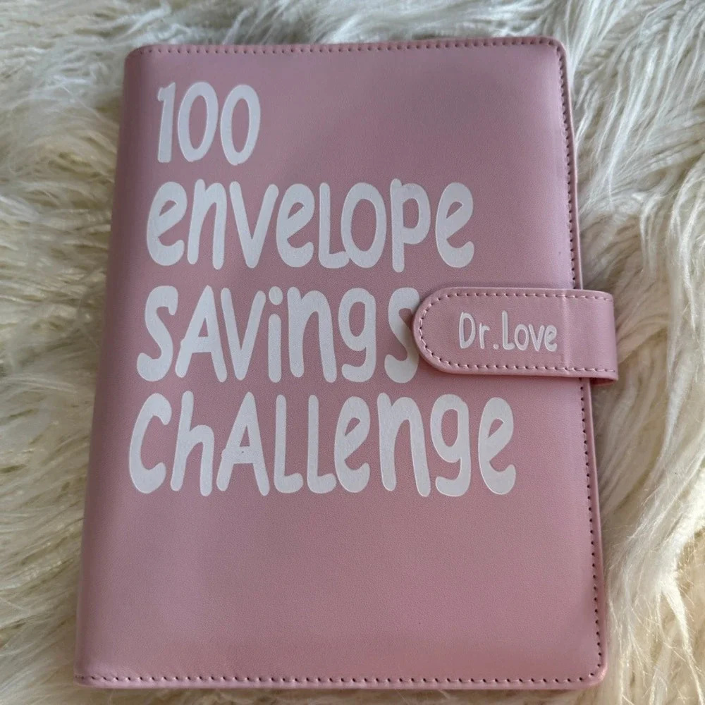 100 Envelope Savings Challenge Binder $5050 Money Budget Planner Pink New